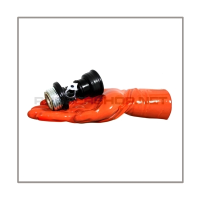 Gasmask-adaptor A-MEDI-MF with 40 mm gasmask-thread male to female plus a lockable breathing reduction vent